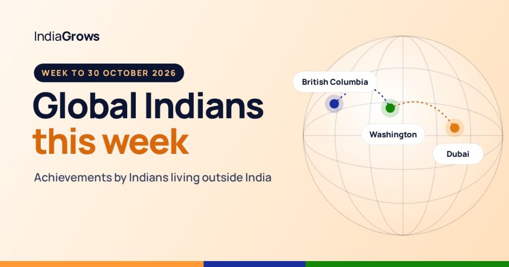 India Grows: Global Indians this week, achievements by Indians living outside India